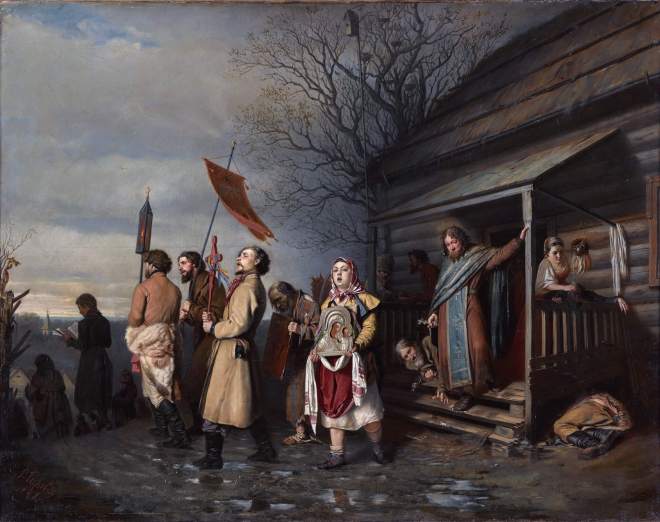 Village procession at Easter - 1861