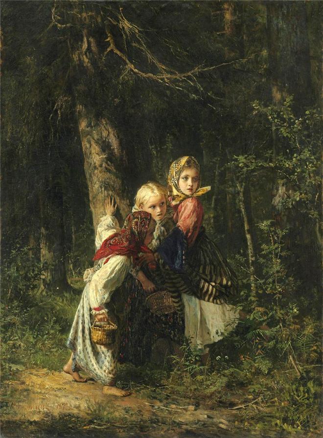 "Peasant Girls in the Forest" 1877